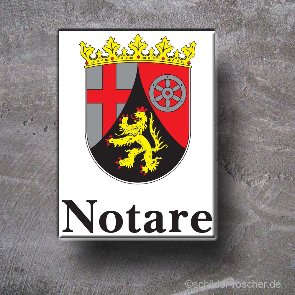 393x362x1,5mm - Wappen Rheinland Pfalz - Notare_Collage
