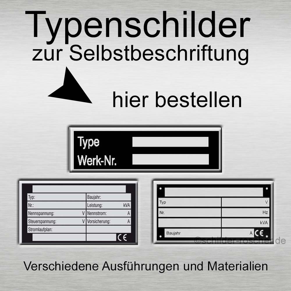 Zu den Standard-Typenschilder